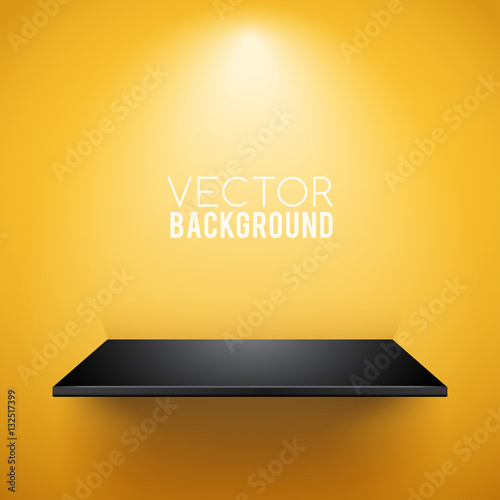 3d Empty Shelf For Exhibit : Vector illustration.
