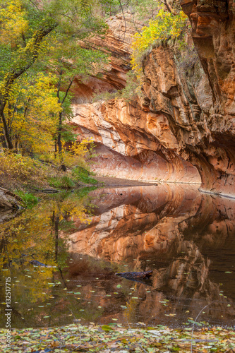 West Fork Oak Creek Fall Reflection