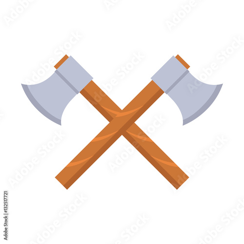 Axe weapon vector illustration.