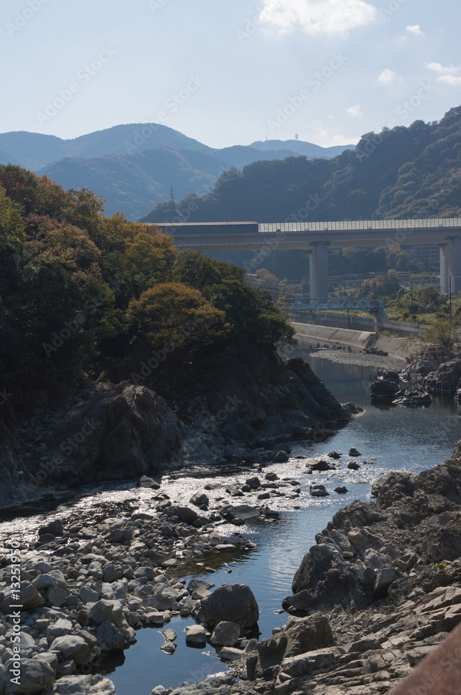 This beautiful mukogawa river amidst mesmerizing greenery is located in Hyogo city, takedao Prefecture. 