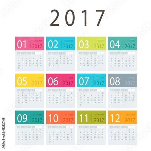Bright 2017 calendar