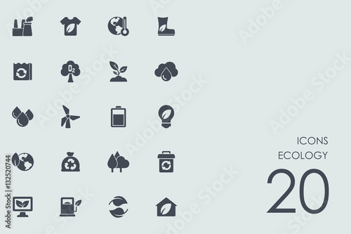 Set of ecology icons