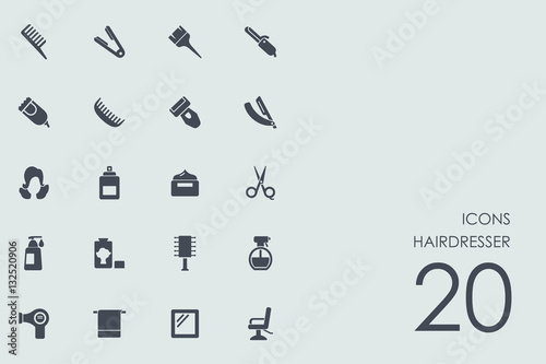 Set of hairdresser icons