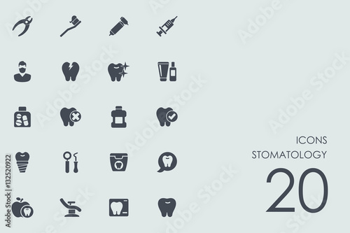 Set of stomatology icons