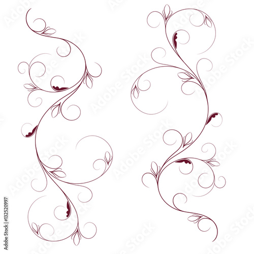 floral swirl borders for your design