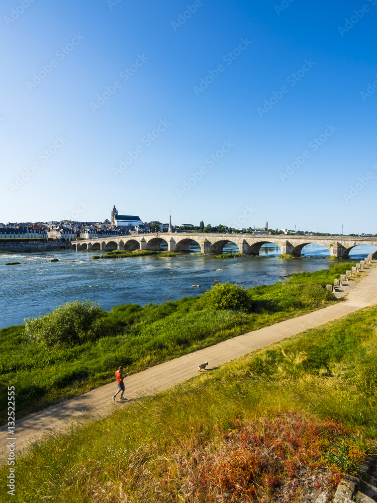 Frankreich, Gebiet Loire, Blois Brücke über die Loire