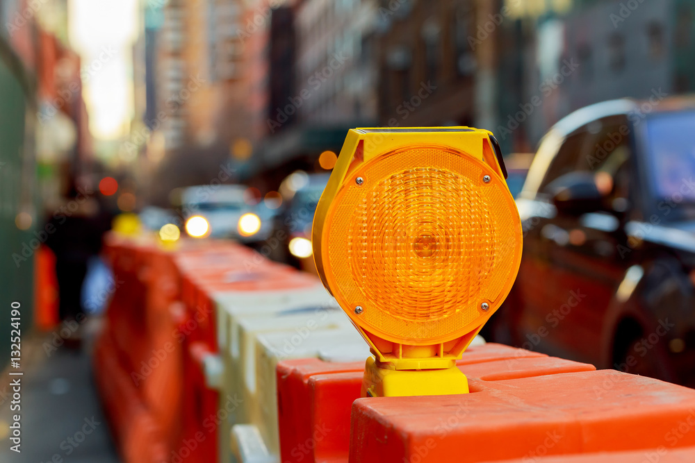 Fototapeta premium Yellow Warning Light