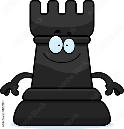 Happy Cartoon Chess Rook