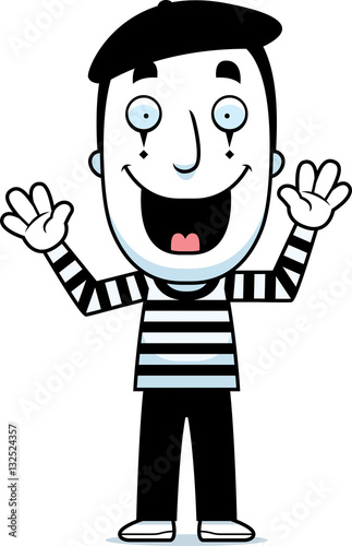Cartoon Mime Smiling