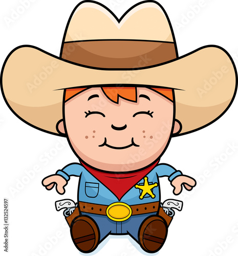 Sitting Little Cowboy