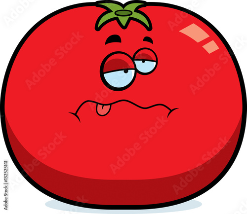 Cartoon Sick Tomato