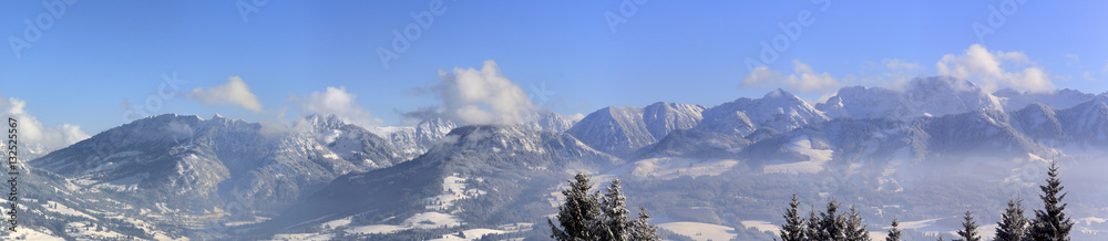 Allgäu - Berge - Winter - Panorama - Schnee
