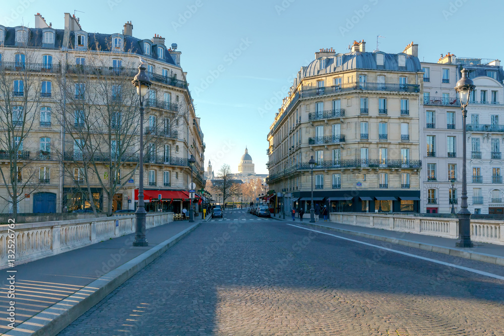 Paris. Ile de la Cite in a sunny winter morning.