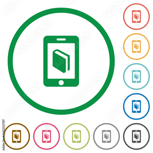 E-book flat icons with outlines Free Download E-book flat icons with outlines - GFXLoad