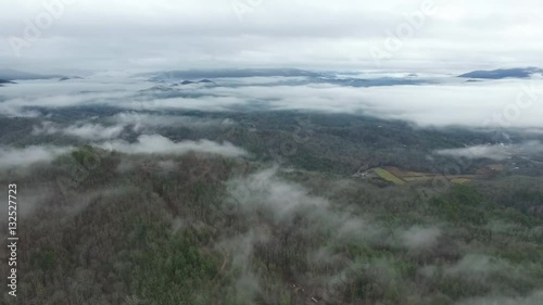fog in the mountains of North Carolina, USA