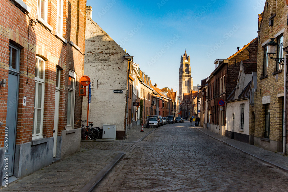Historic brick house in Bruges 