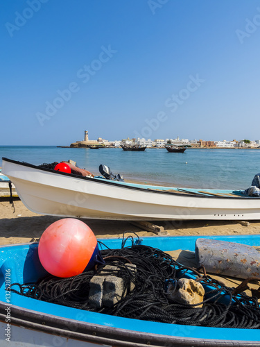 Ort für traditionelle Bootsbauer von arabischen Dau's, Hafenstadt Sur, Ad Daffah, Sultanat Oman, Arabien