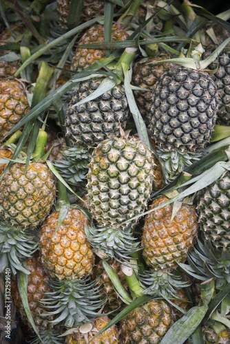 THAILAND ISAN NONG KHAI MARKET PINEAPLE