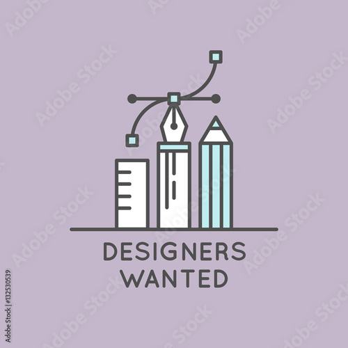 We are Hiring and Looking for Interns and Young Designers! Vector Icon Style Illustration Logo Element