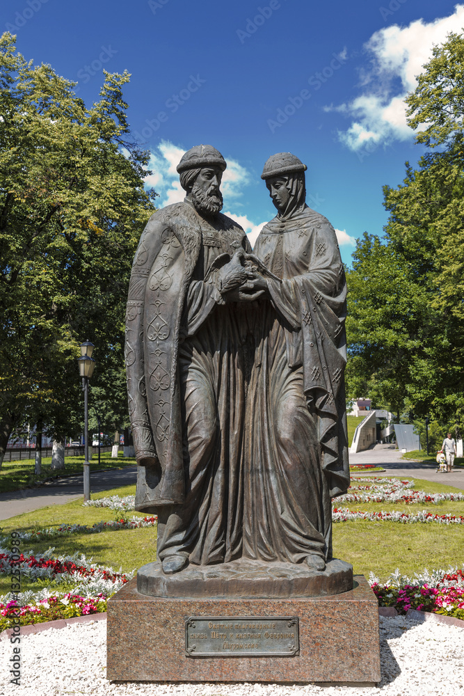 Russia. Yaroslavl. Monument to Peter and Fevronia of Murom - Russian Orthodox saints