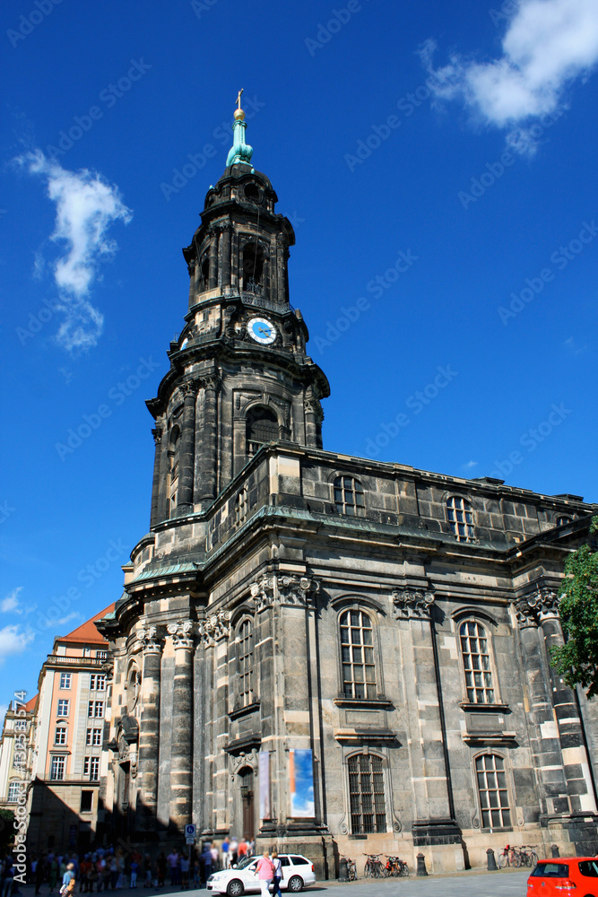 Kreuzkirche meaning Church of the Holy Cross in Dresden Germany