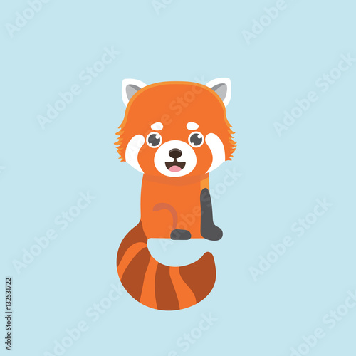 Fototapeta Naklejka Na Ścianę i Meble -  Vector illustration of red panda cartoon style.