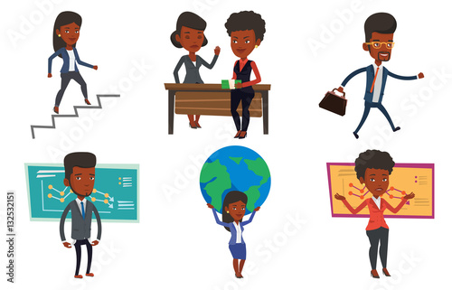 Vector set of business characters.