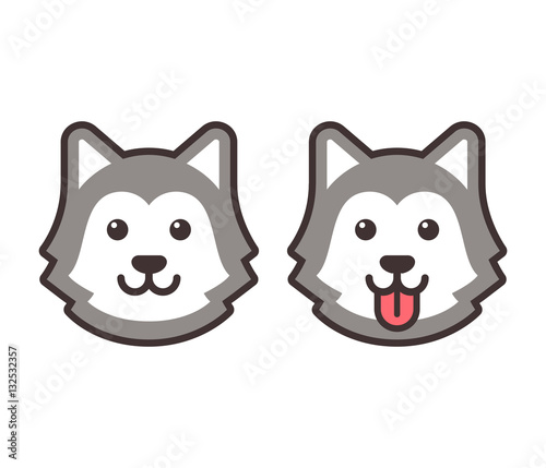 Husky head icons