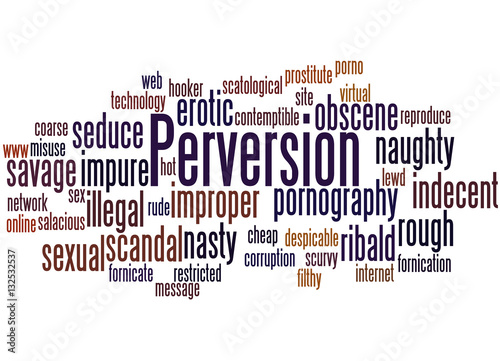 Slika na platnu Perversion, word cloud concept