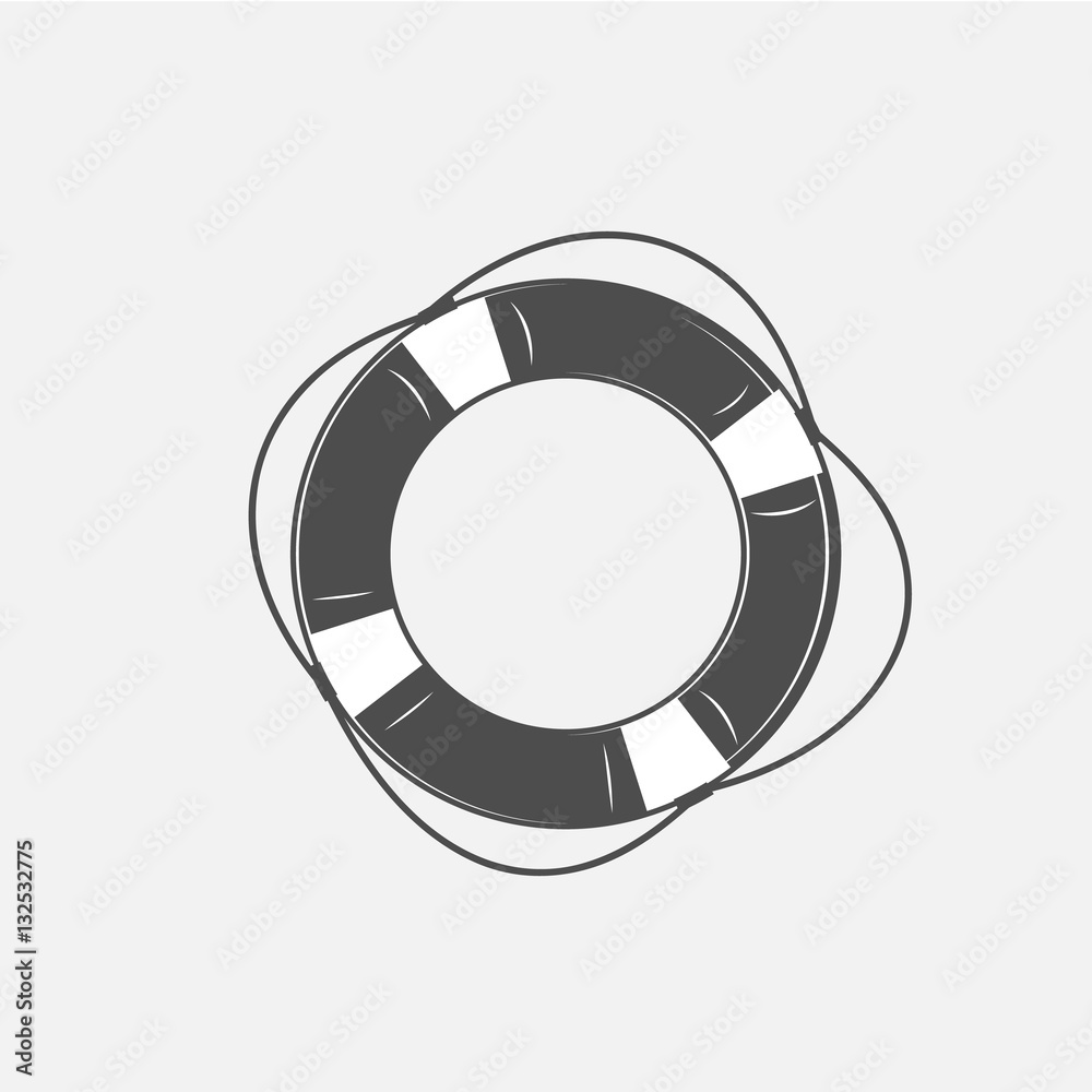 vector illustration of the lifebuoy in black and white vector illustration of the lifebuoy in black and white