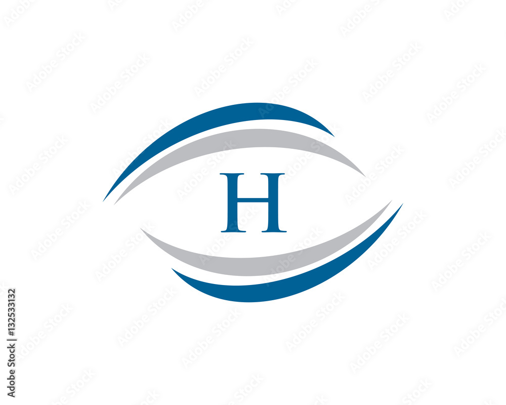 Fototapeta premium H Letter Swoosh Logo