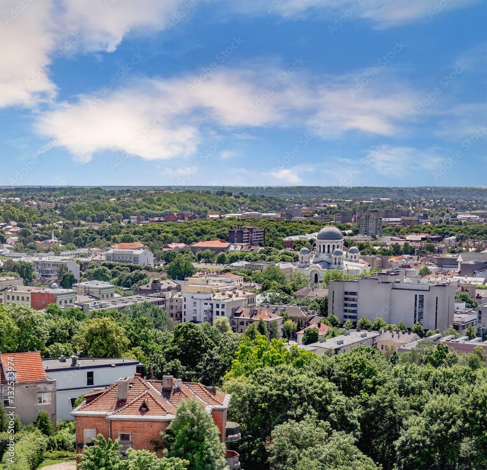 Panoramic view of Kaunas city