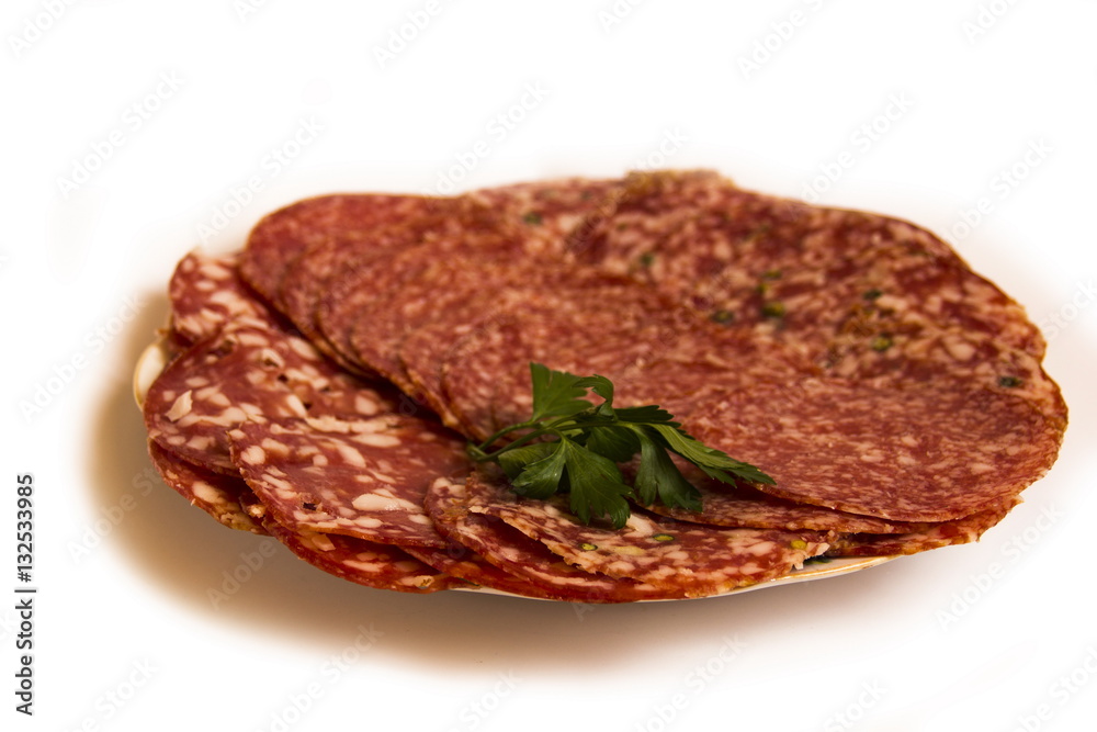 Obraz premium Dish with salami