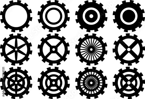 Gear icon vector illustration,cogwheel,set of gear wheels,