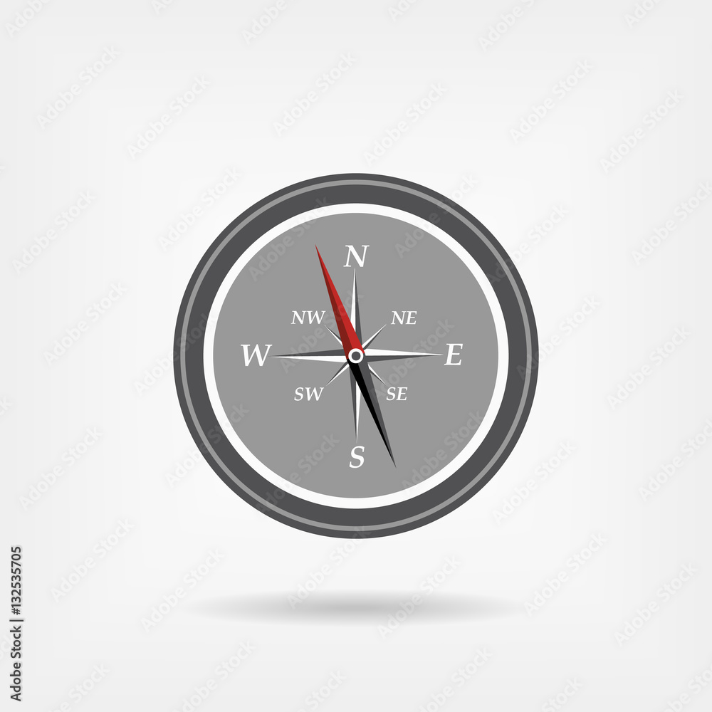 Compass icon vector. Navigation and orienteering Compass icon vector. Navigation and orienteering