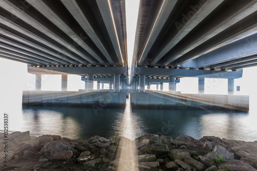 Blur light effect double exposure photography for background