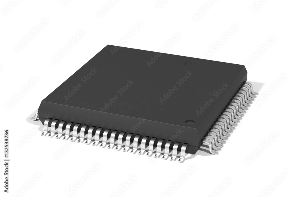 Electonic components microchips isolated 3d illustration Electonic components microchips isolated 3d illustration