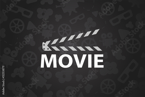 Seamless pattern of movie design elements