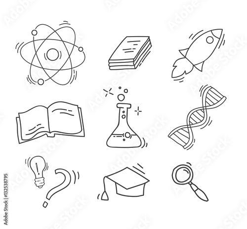 Set of Hand Drawn Science icons