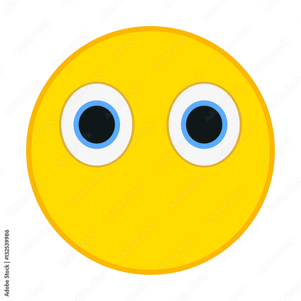Neutral emoticon. Indifferent emoji vector illustration. Neutral emoticon. Indifferent emoji vector illustration.