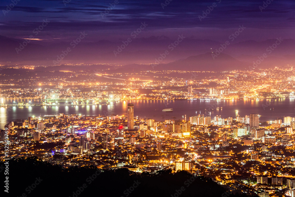 George Town city view from Penang Hill
