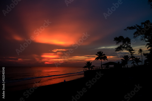 Amanecer en la playa de Casitas en Veracruz photo