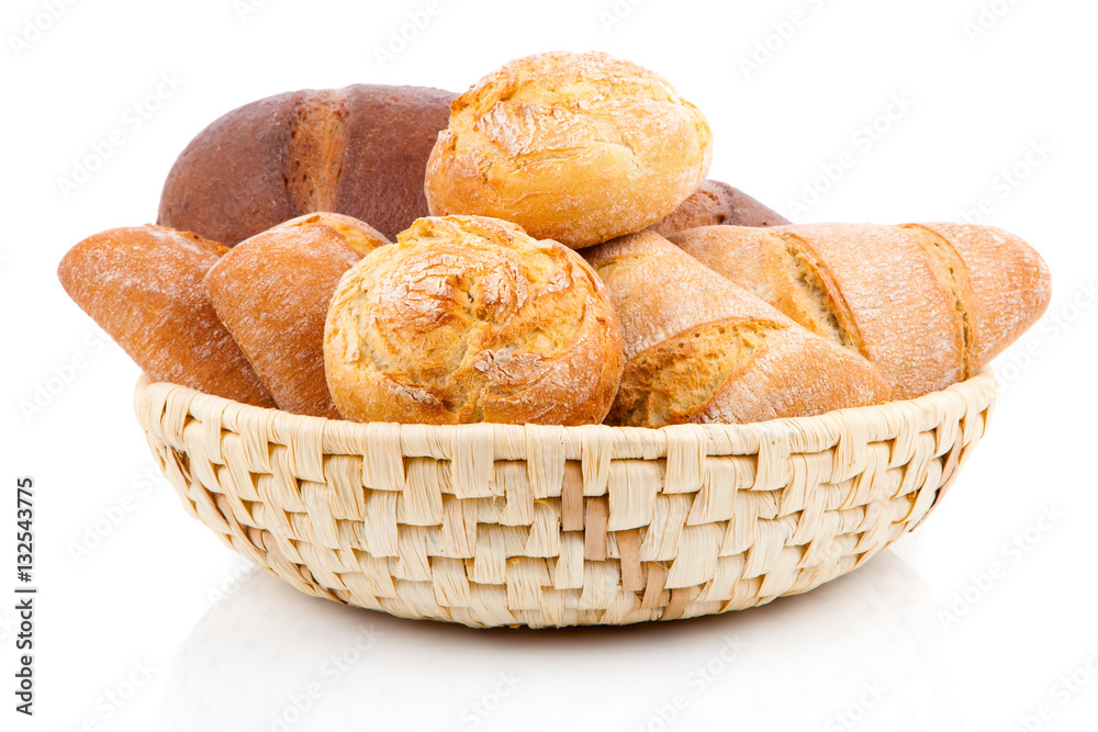 fresh bun on a white background fresh bun on a white background