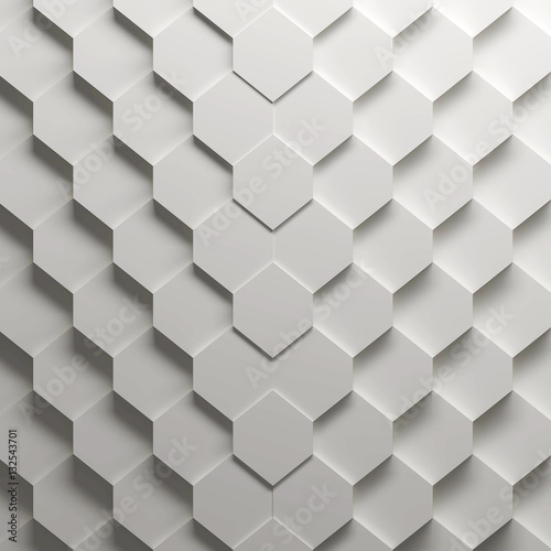 Parametric hexagonal pattern, 3d illustration