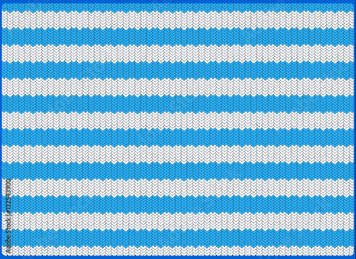 texture knit material in white and blue stripes