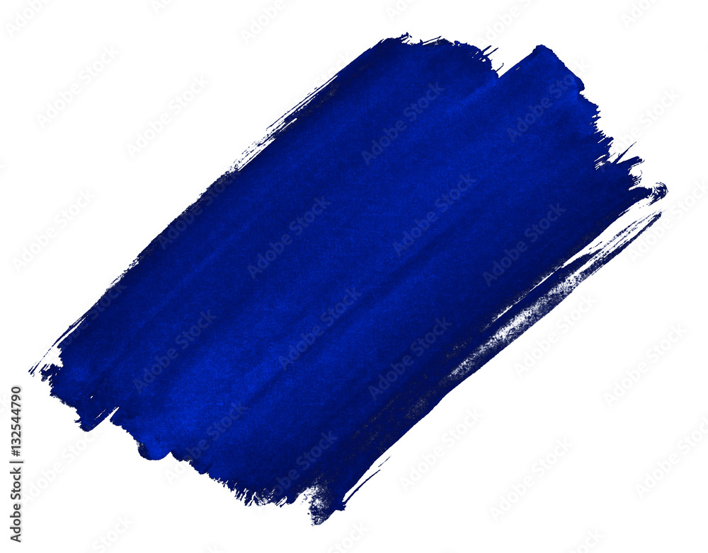 Naklejka premium A fragment of the cobalt blue background painted with watercolors manually