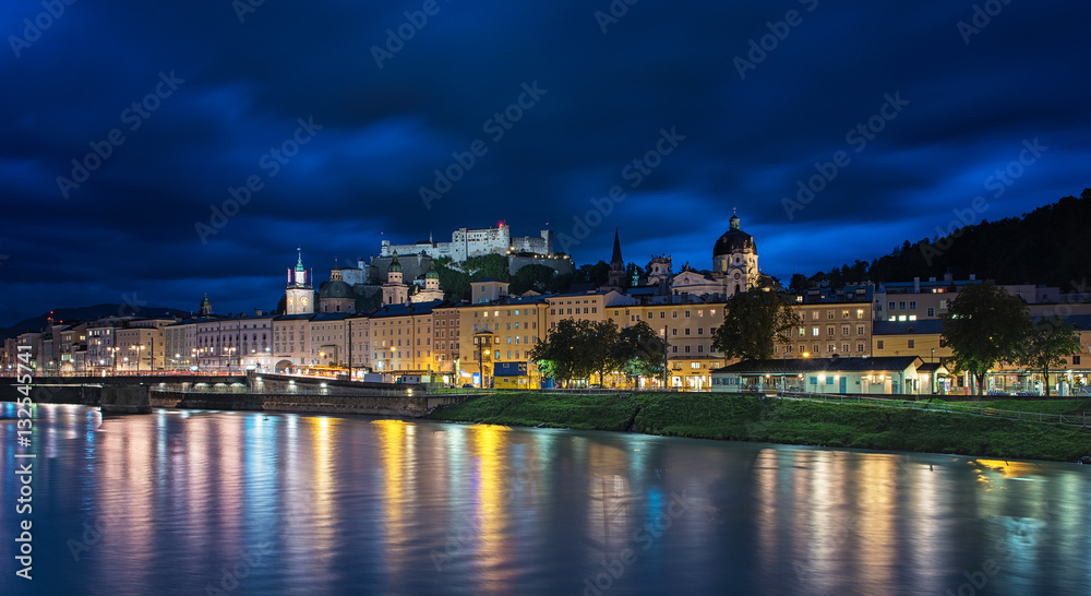 Salzburg in dusk