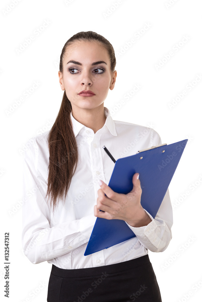 Bearded businessman thinking, isolated Bearded businessman thinking, isolated