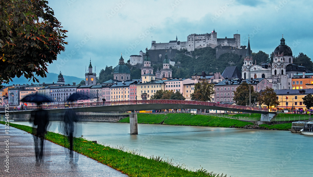 Salzburg in dusk