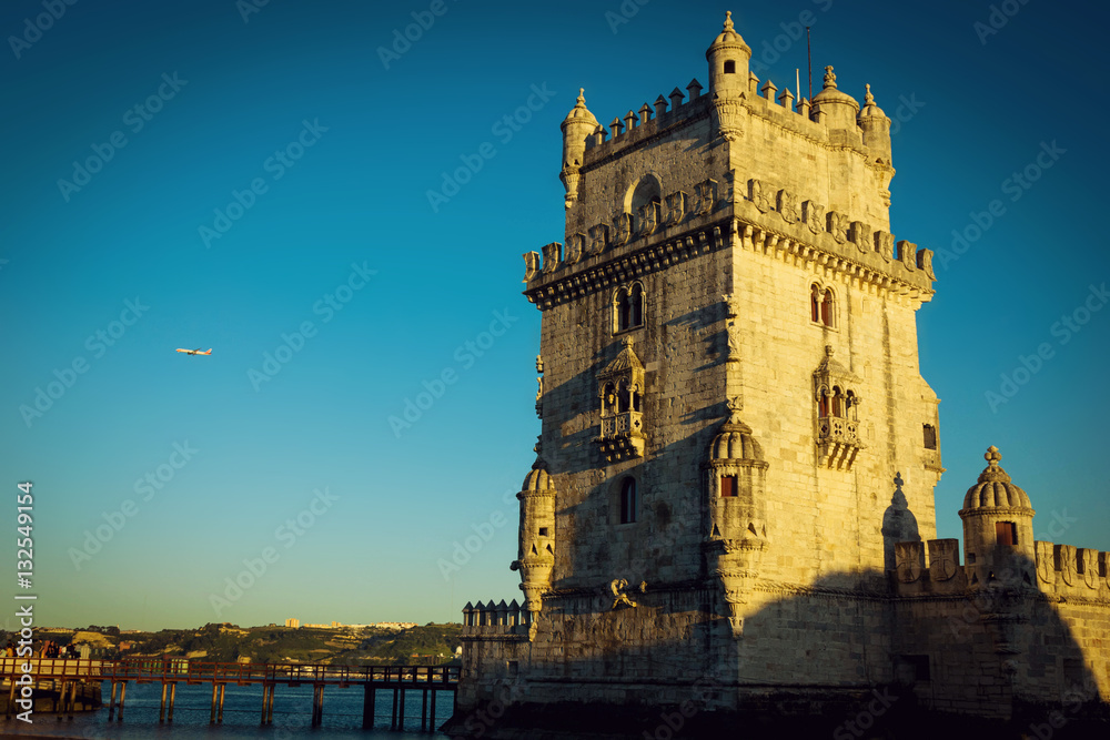 Tower of Belem at sunset, Lisbon